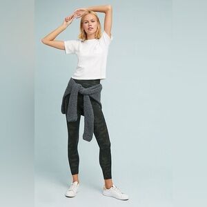 Spanx Look At Me Now Leggings-Green Camo